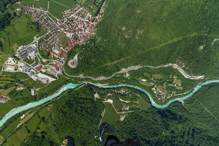 Snemanje iz zraka (foto Rožle Bregar)
