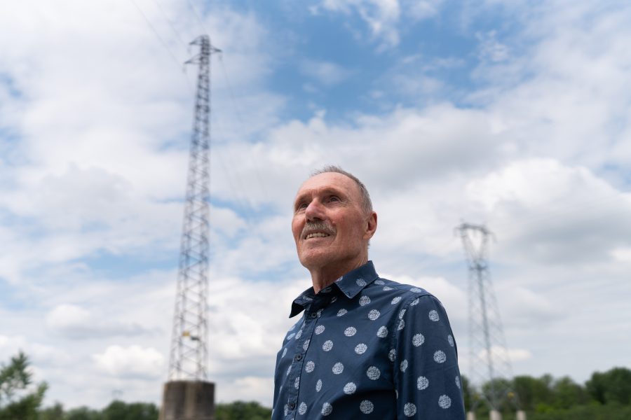 Zoran Rutar - med snemanjem intervjuja (foto Rožle Bregar)